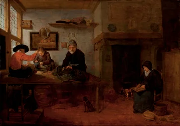 El interior de una sastrería